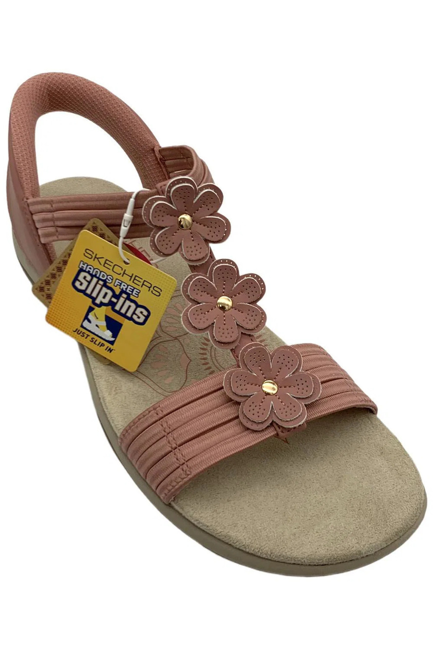 Skechers Women's Reggae Slim Blooming Romantic Slingback Sandals Blush - Medium